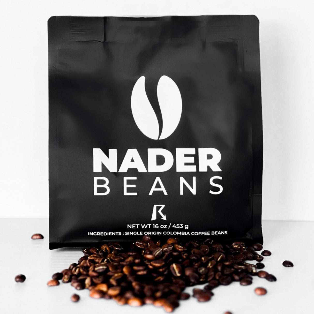 Nader Beans Colombian Coffee - 1 lb
