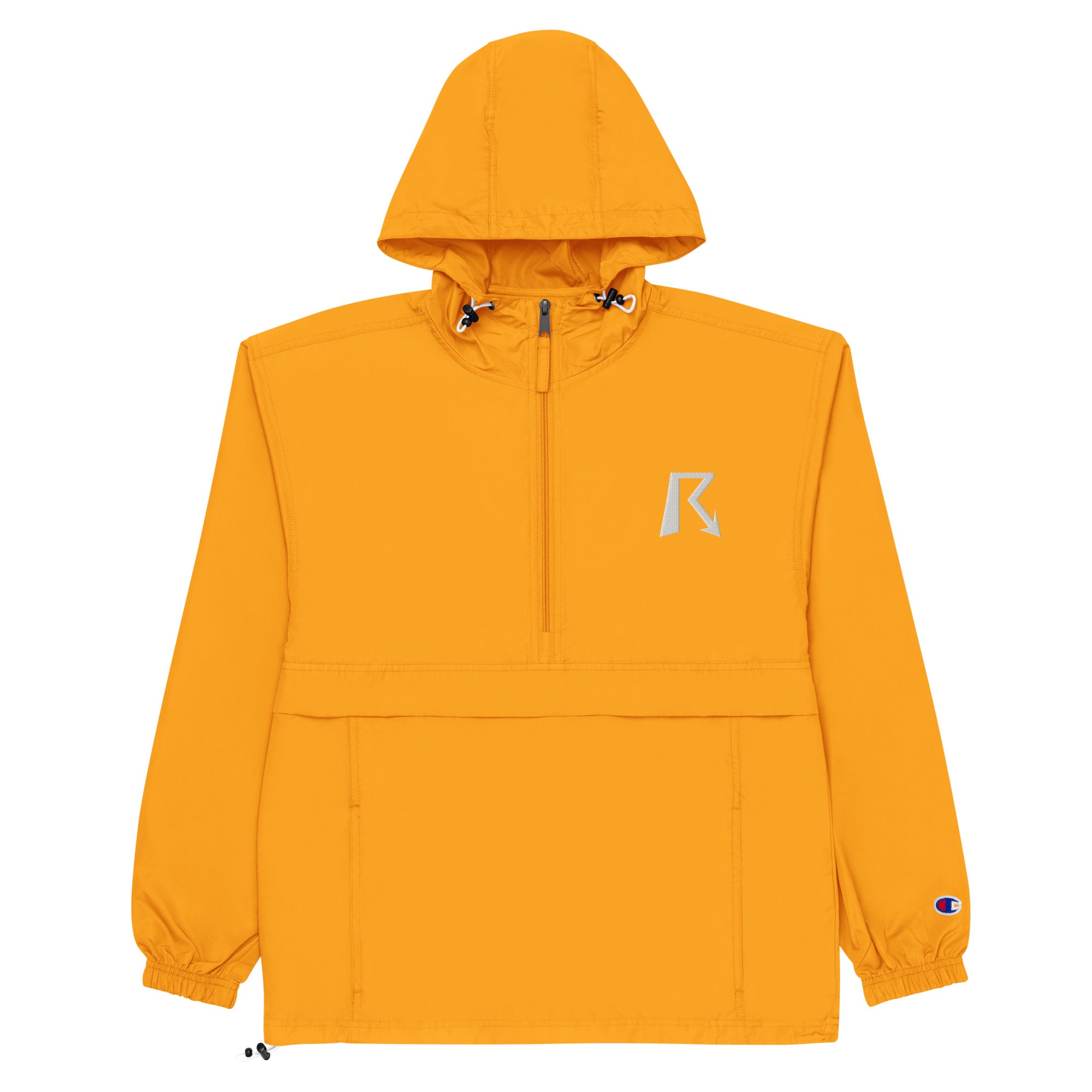 R Logo Embroidered Champion Packable Jacket