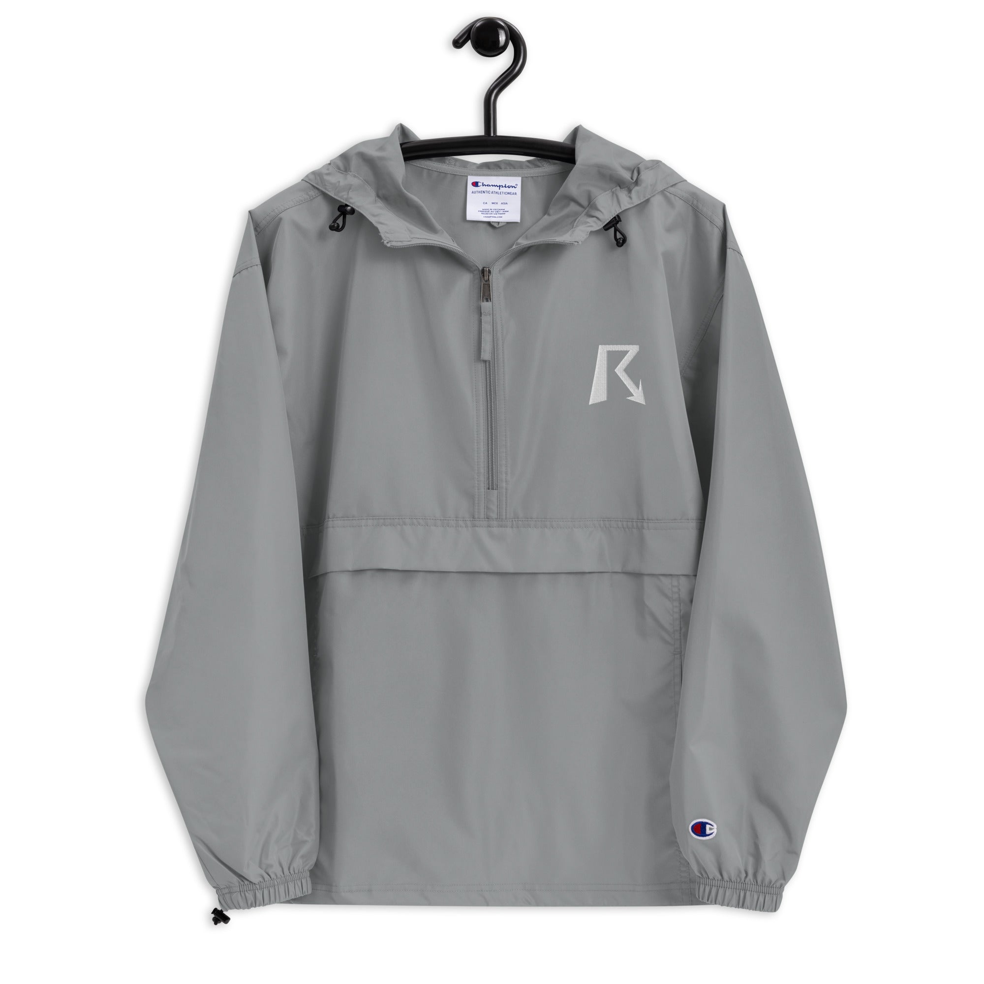 Champion packable jacket vertical logo best sale