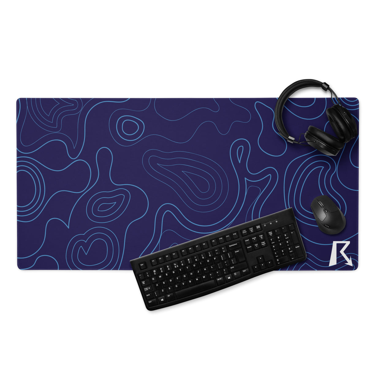 Swirly Things Blue - Gaming Mouse Pad